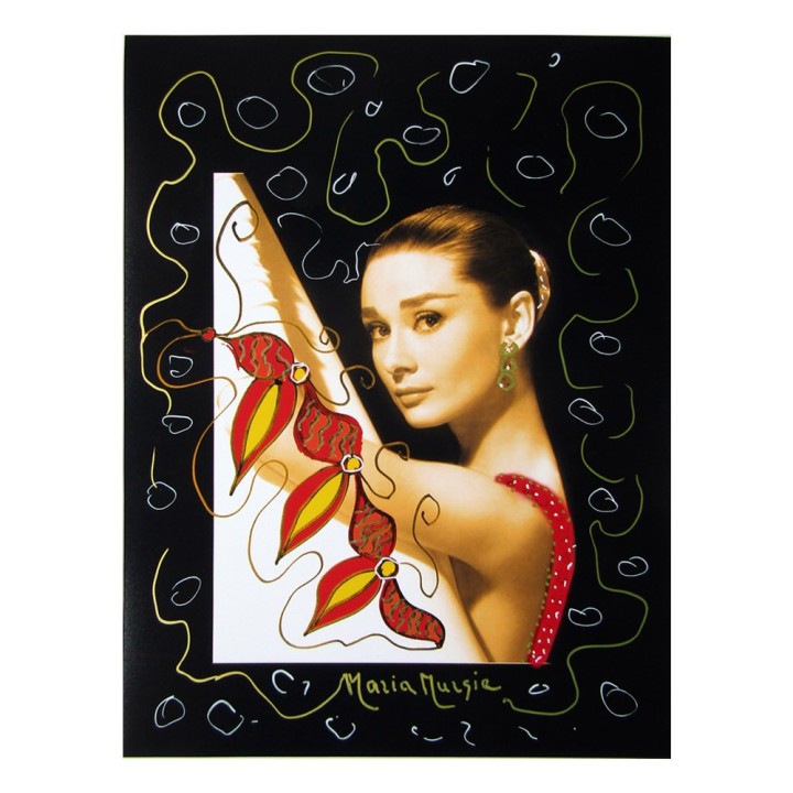 "Audrey Hepburn" - Fotografia dipinta cm 40x30