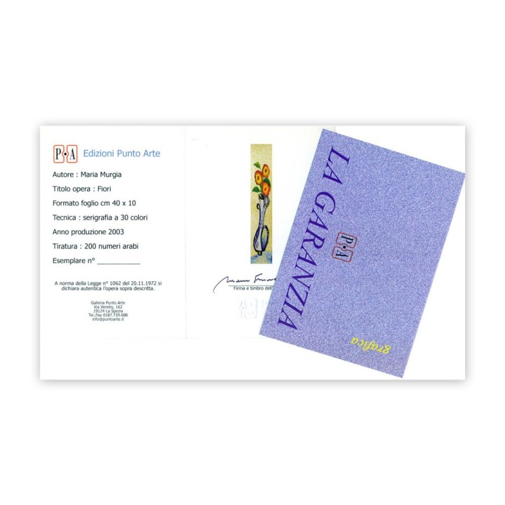Fiori - Serigrafia Limitata Firmata Maria Murgia