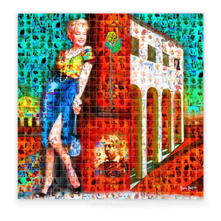 Maria Murgia 'Marilyn metafisica' - Fotomosaico cm 70x70 Arte digitale