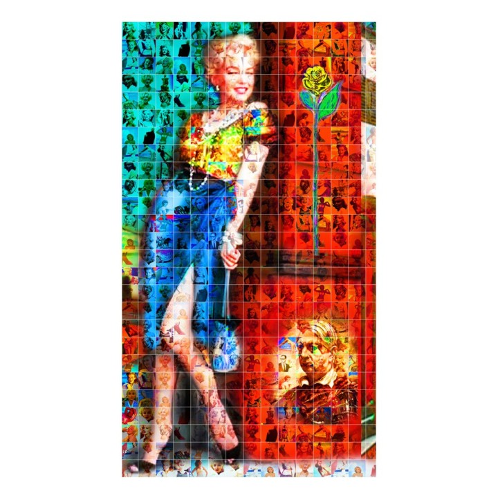 Maria Murgia 'Marilyn metafisica' - Fotomosaico cm 70x70 Arte digitale