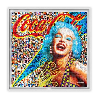 Maria Murgia 'Marilyn Monroe' - Fotomosaico cm 70x70 Arte digitale
