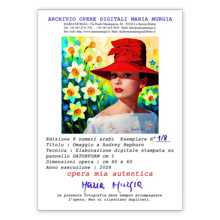 Opera Digitale Maria Murgia - Edizione Limitata 8 Esemplari