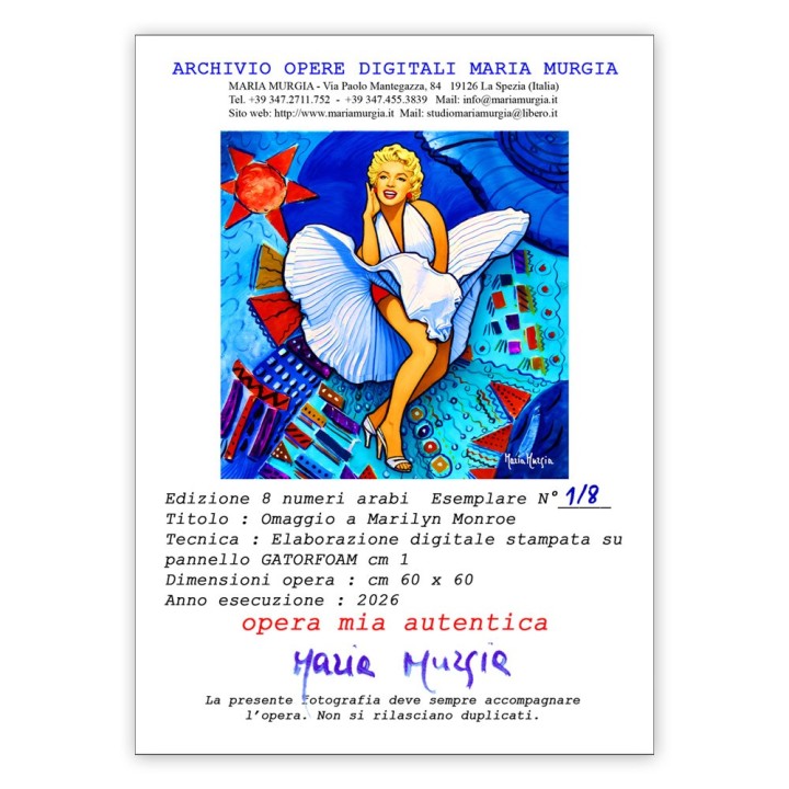 Opera Digitale Maria Murgia - Edizione Limitata 8 Esemplari