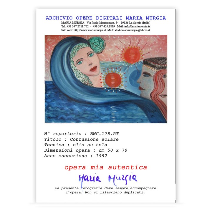 Maria Murgia 'Confusione solare' - Olio su Tela 50x70 Anno 2005